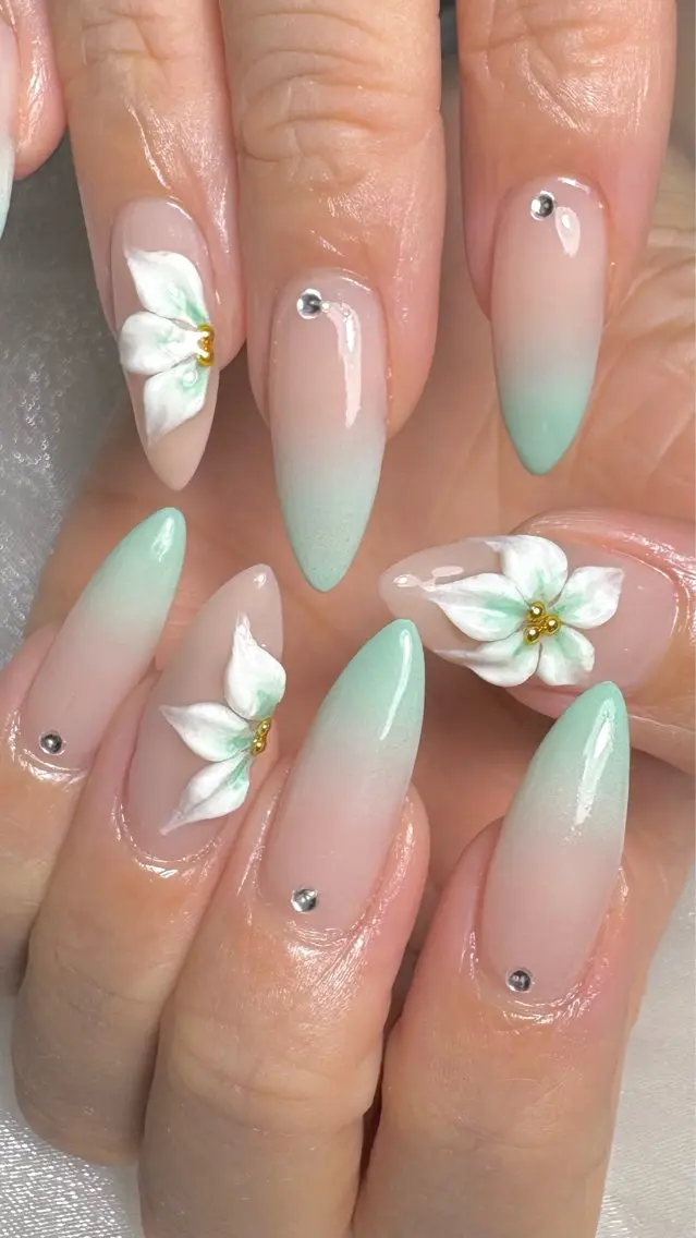 ネイル ドット フラッシュネイル フラッシュマグ フラワーネイル 韓国ネイル ハンドネイル nail salon Anela🪽🫧のネイルデザイン