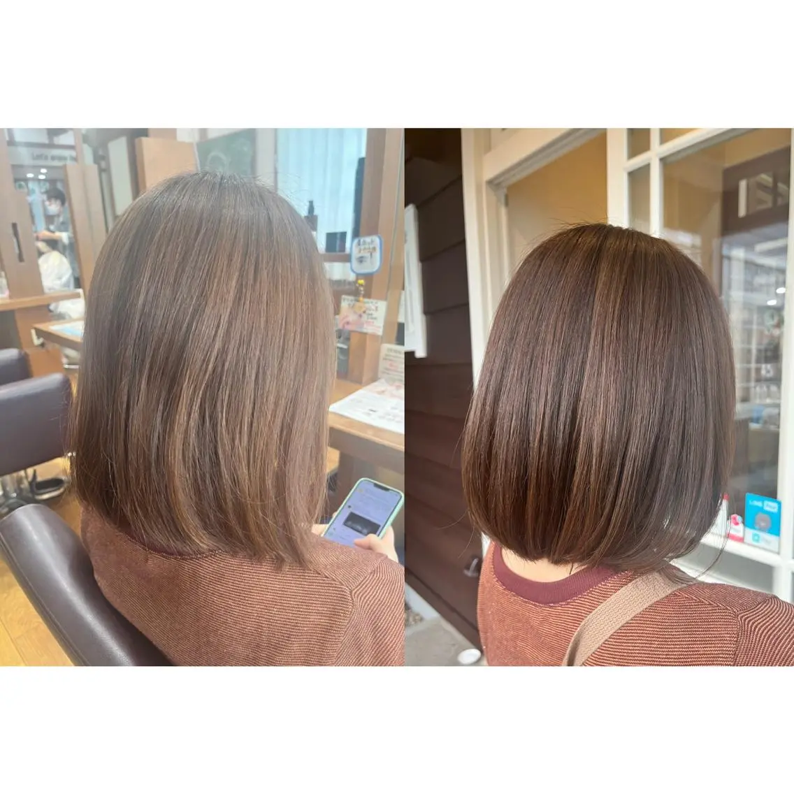 カット+髪質改善水素カラー🫧+AujuaTR¥18,500→¥15,000の写真