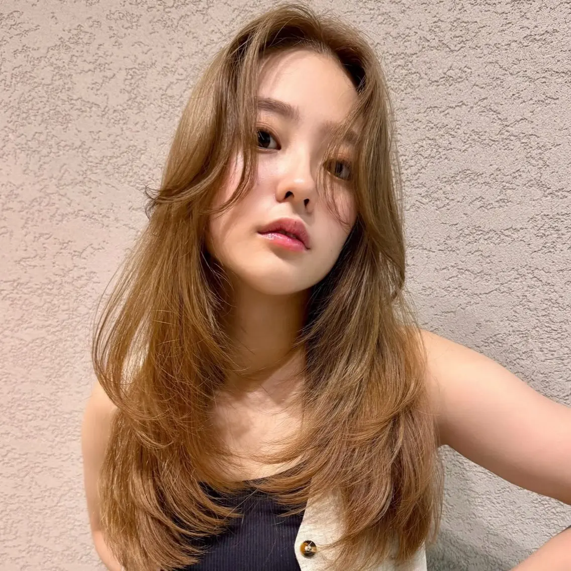 ロング カラー 似合わせカット カット トリートメント レイヤー/髪質改善 Lond ambreのヘアスタイル