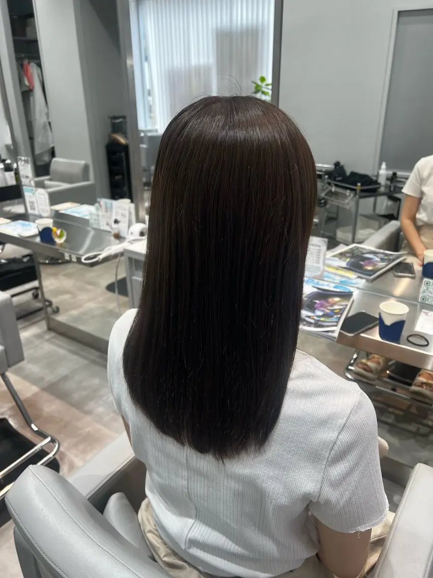 セミロング カラー カット ヘアカラー 坂口 みりのヘアスタイル