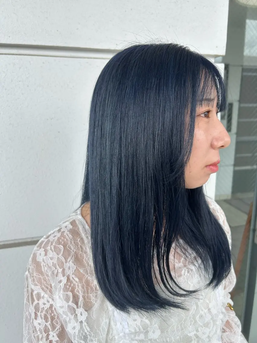 ロング カラー カット ヘアカラー 髪質改善×ハイトーン レイヤー天神美容室のヘアスタイル