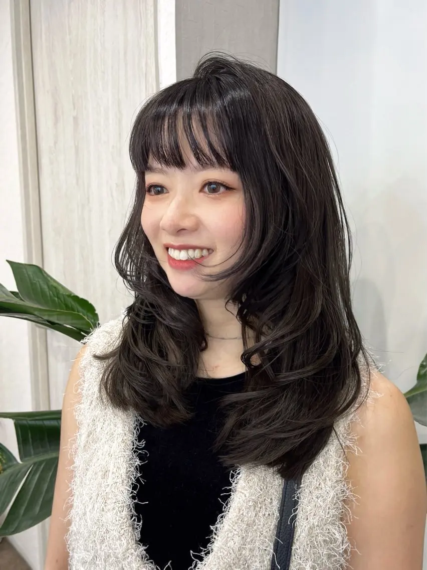 セミロング カラー 下石怜子/レイヤー/ 透明感カラーのヘアスタイル