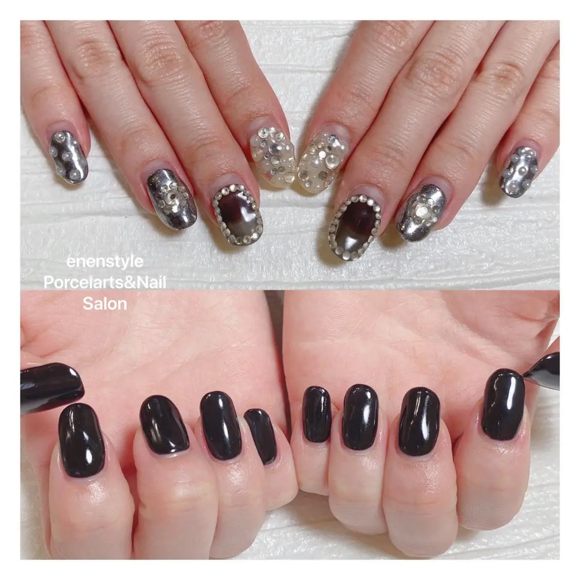 ミディアム ネイル ハンドネイル 🐾enen style 🐾のネイルデザイン