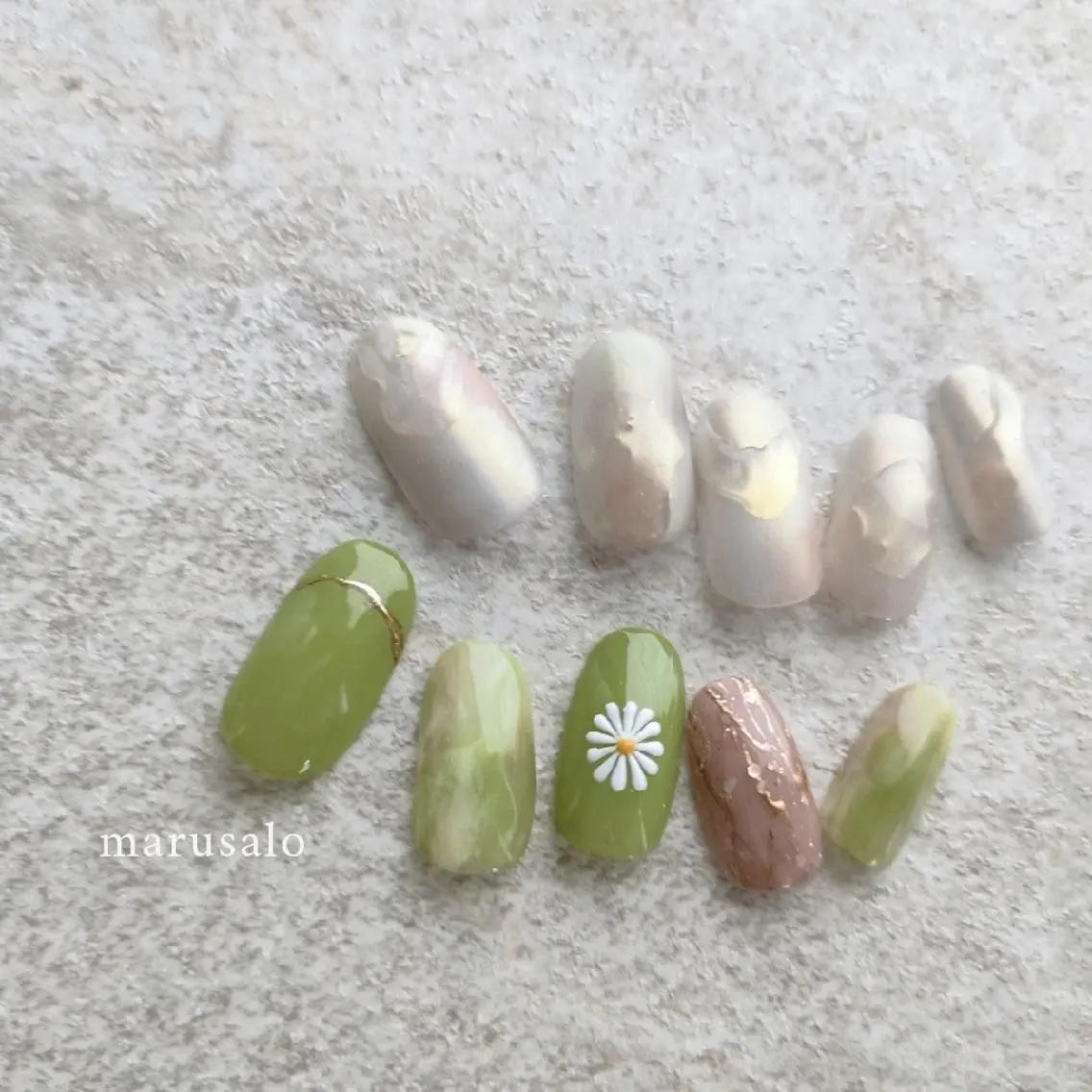 ネイル アートネイル フラワーネイル マットネイル ミラーネイル ニュアンスネイル marusalo nailのネイルデザイン