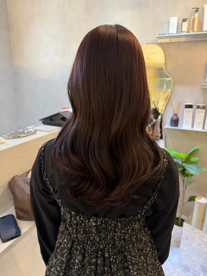 セミロング カット ヘアカラー トリートメント 🎀髪質改善/艶髪/ 艶カラー🎀浅田涼風のヘアスタイル