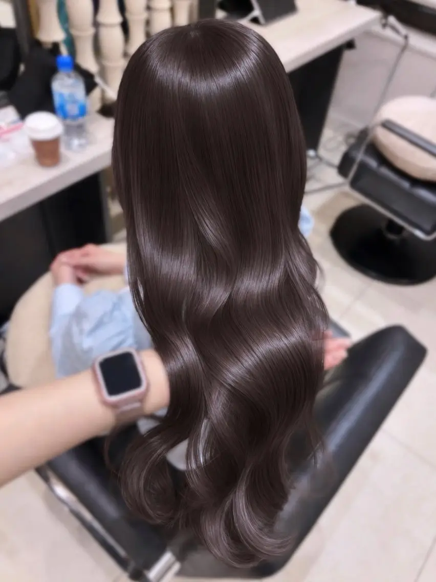 ロング カラー カット ヘアカラー トリートメント 暖色/ガーリーボブ /Ririka🎀のヘアスタイル