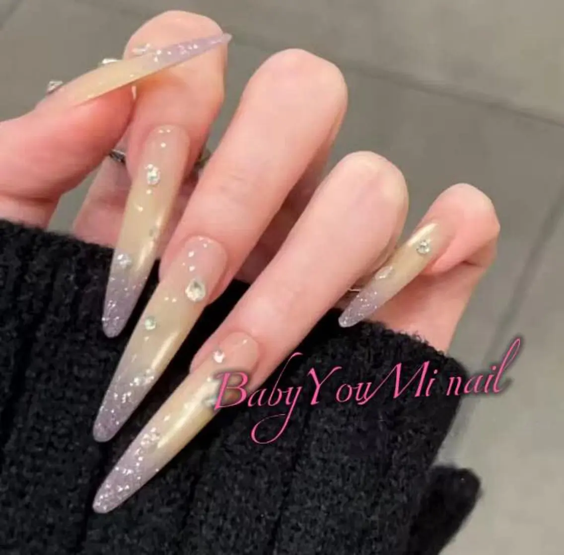 ネイル オーロラネイル チークネイル 成人式 フットネイル フレンチネイル ハンドネイル BabyYouMi nailのネイルデザイン