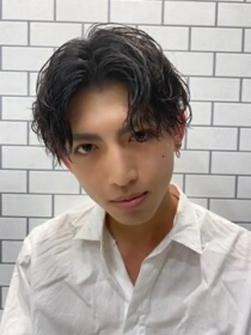 パーマ メンズ 松田記和 モデル募集中のヘアスタイル