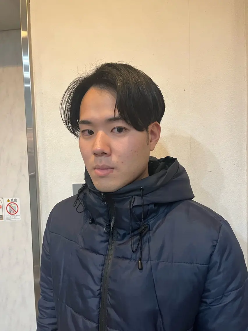 メンズ センターパート カット トリートメント UMM daichi メンズパーマのヘアスタイル