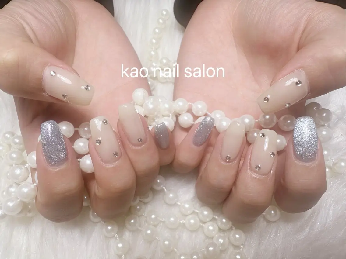 ネイル ハンドネイル kao nail マグネット/長さだしのネイルデザイン