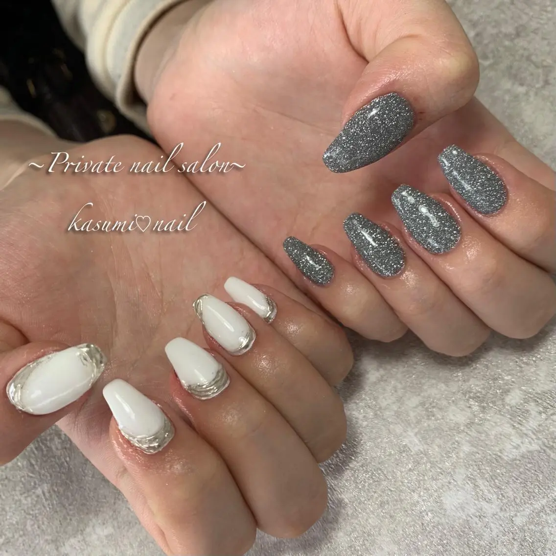 ネイル フラッシュネイル ミラーネイル ニュアンスネイル KASUMI♡ Nailのネイルデザイン