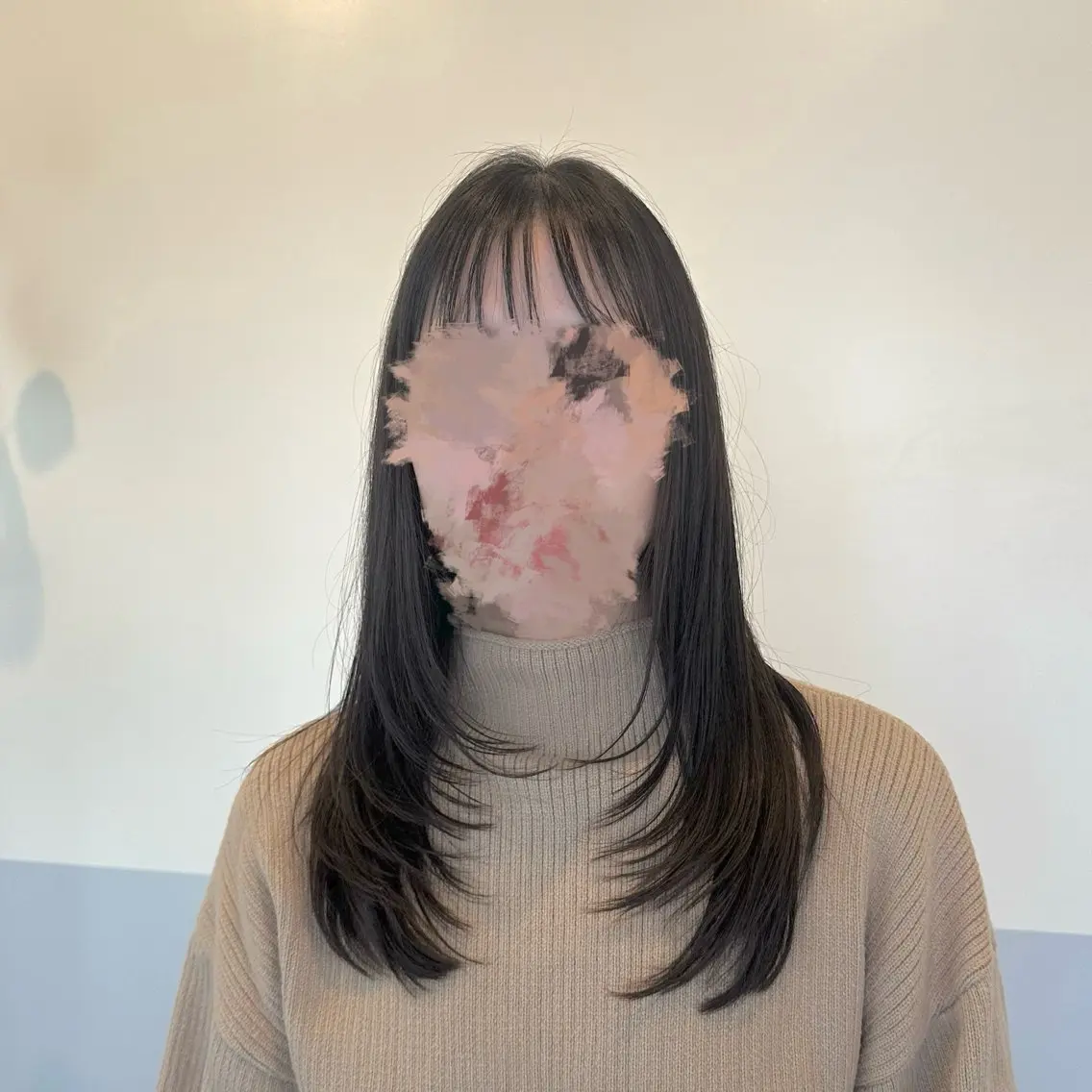 ロング 顔まわりレイヤー レイヤーカット 艶カラー/岡崎 /おかもとななのヘアスタイル