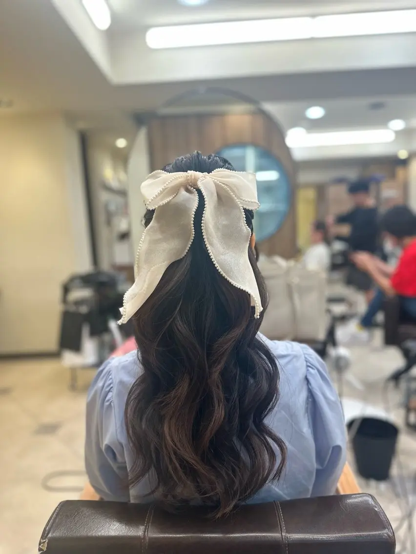 ロング ヘアアレンジ 韓国風ヘア 山本 かおりのヘアスタイル