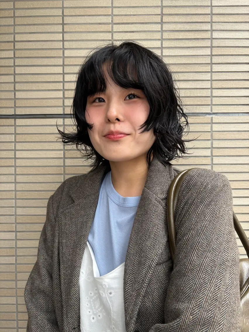 ショート パーマ パーマ/メンズパーマ /ボブパーマ/HYOのヘアスタイル