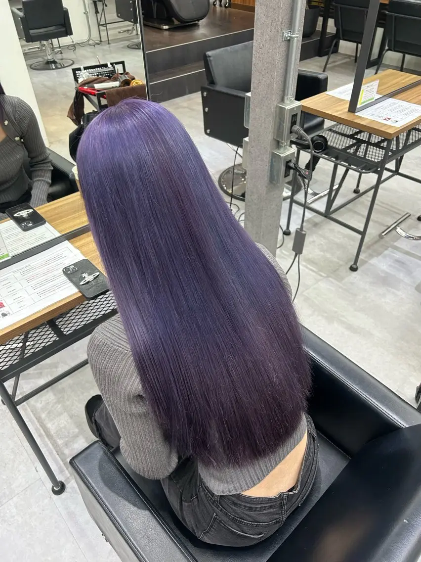 【髪質改善】ケアブリーチ(ブリーチ+ケアカラー)+内部補修トリートメント🧴🫧の写真