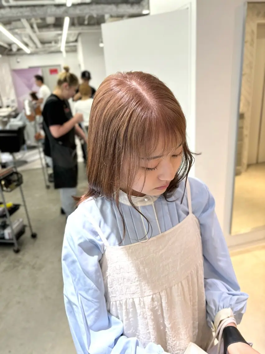 ミディアム カラー ブラウンカラー ヘアカラー トリートメント 飯牟田/メンズパーマ ブリーチ/GEAR.のヘアスタイル