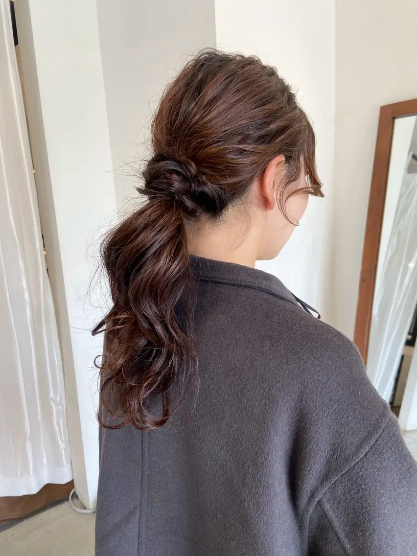 ヘアアレンジ まつ あみのヘアスタイル