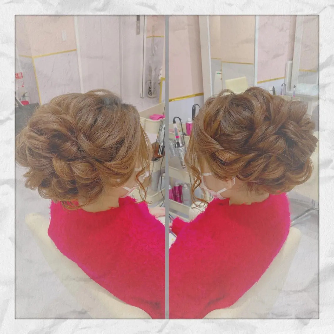セミロング ヘアアレンジ ヘアセット ヘアセット/着付け 𓇼 まつもと𓇼のその他イメージ