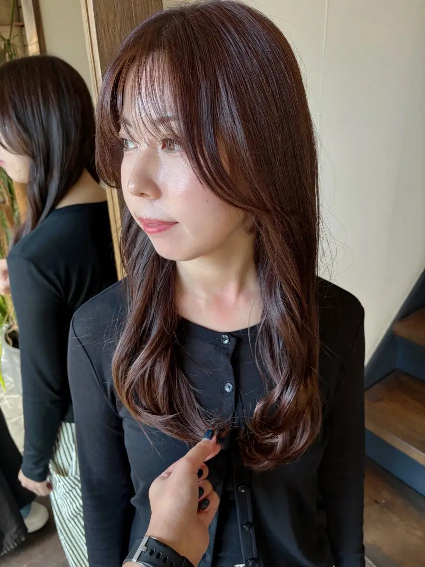 ロング 石崎 美帆のヘアスタイル