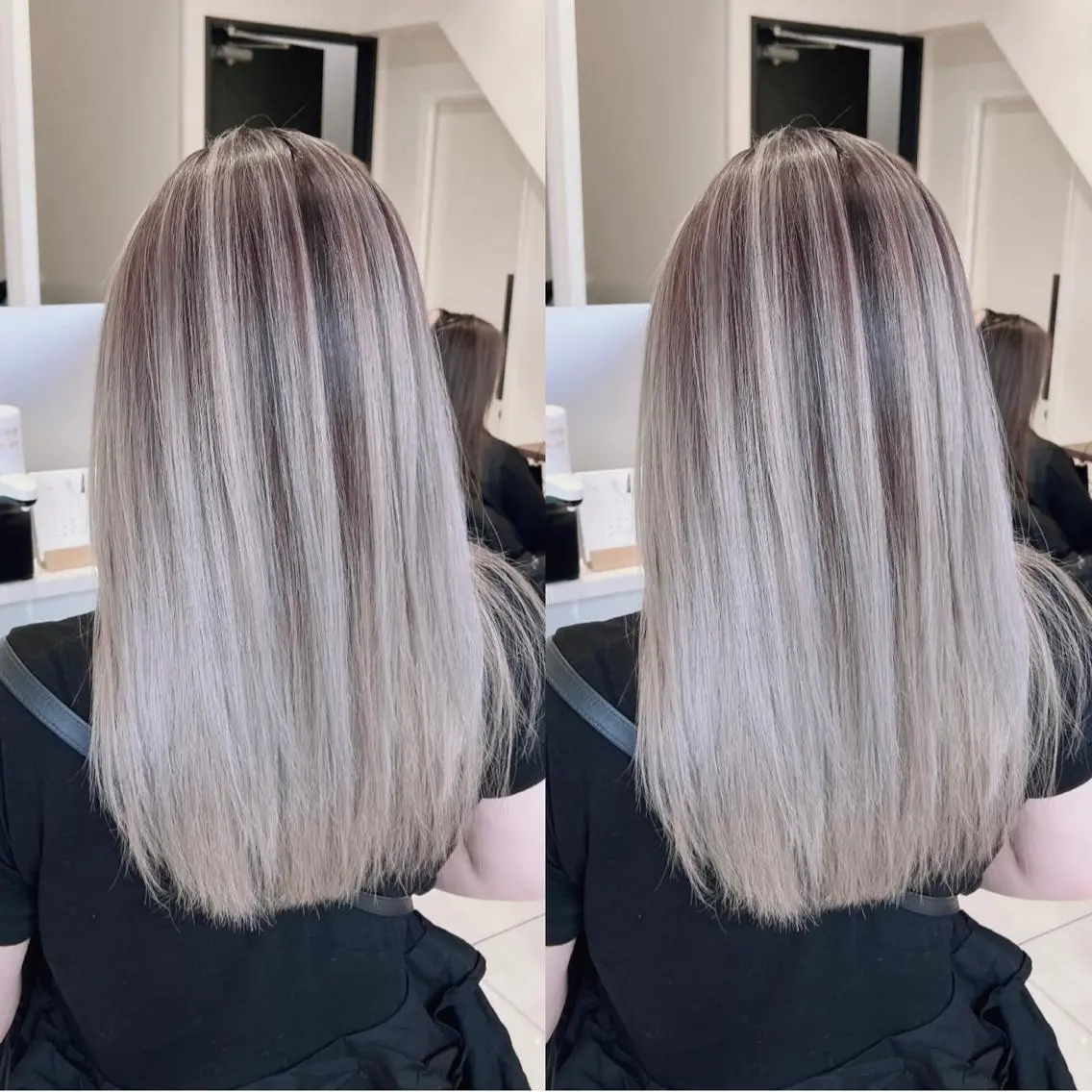 ロング カラー ブリーチ ケアブリーチ ハイライトカラー インナーカラー ハイライト ヘアカラー 福西 洋斗のヘアスタイル