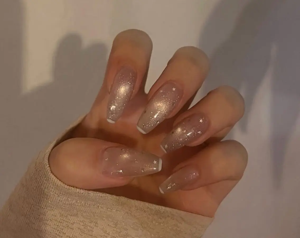 ネイル アートネイル オーロラネイル チークネイル 長さ出し フットネイル ハンドネイル Blossom nail_研修のネイルデザイン