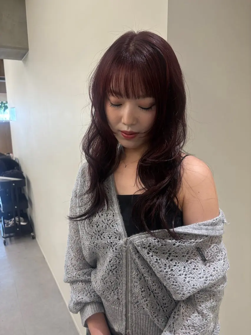 セミロング カラー カット ヘアカラー トリートメント Natsuki /HUIのヘアスタイル