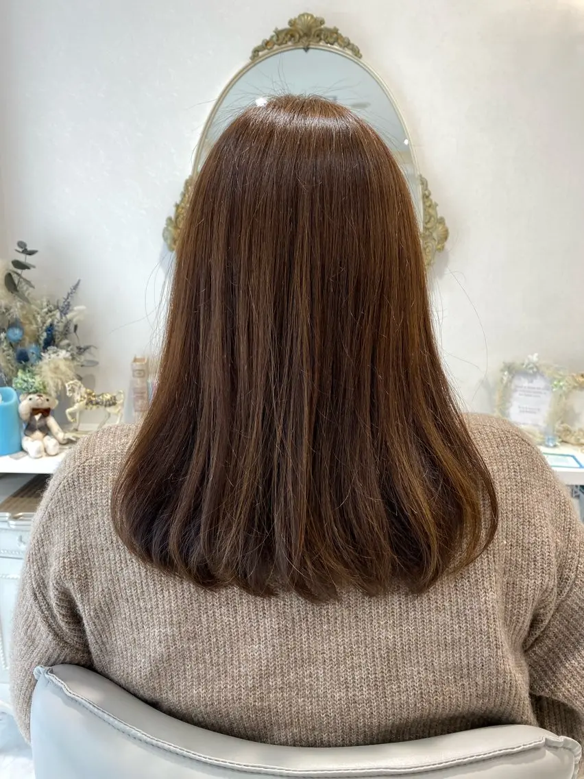 セミロング カラー ベージュカラー ブルーカラー MASUMI／ 川西能勢口LUMIAのヘアスタイル