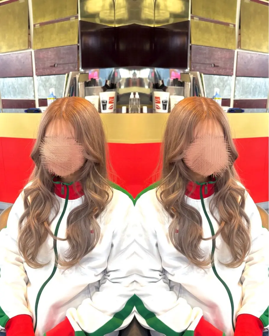 ロング カラー ヘアカラー ハイライトエクステ 横浜CHIRIのヘアスタイル