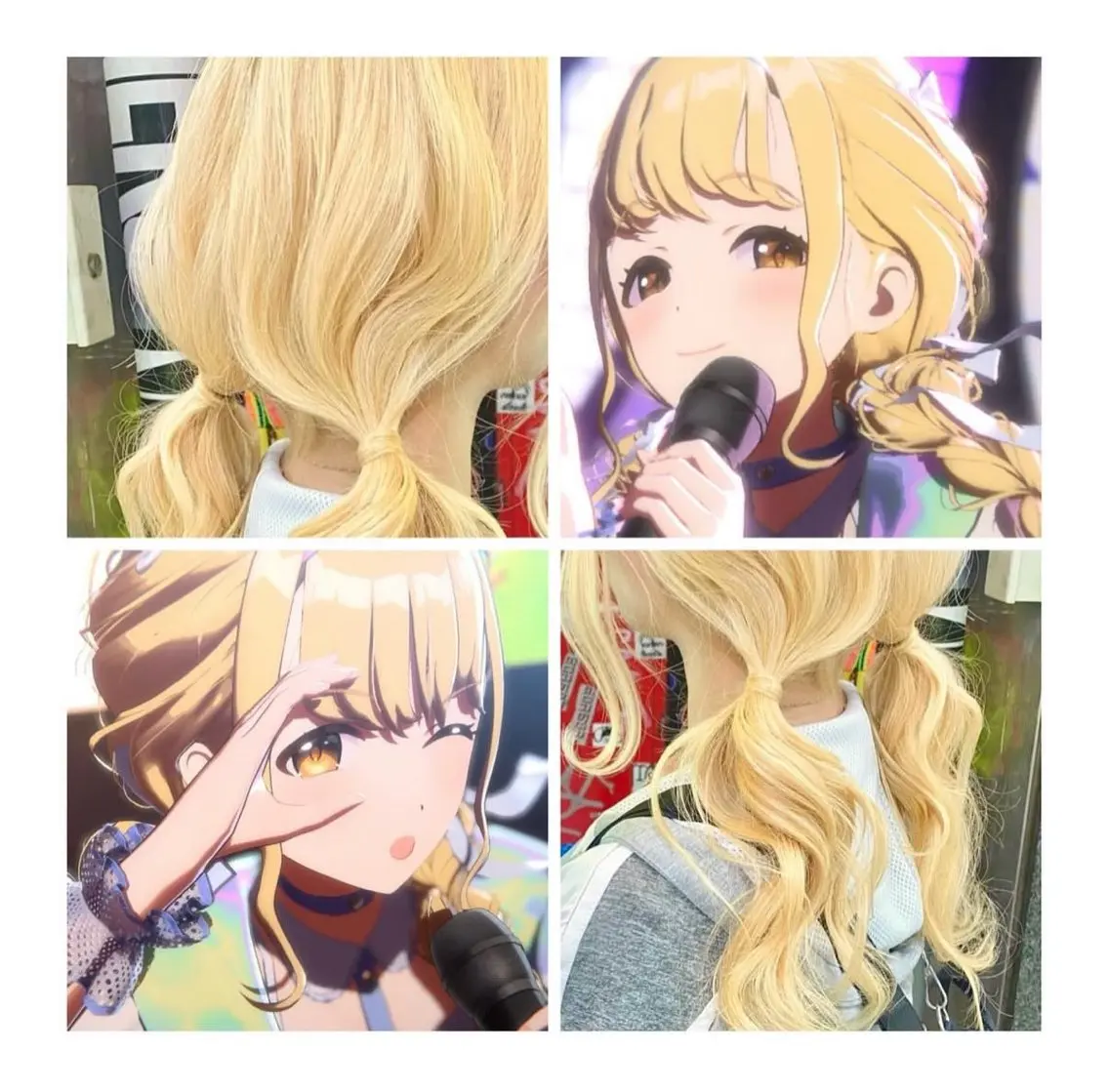 ミディアム カラー ブロンド イエローカラー ヘアカラー TSUNO🦖 派手髪/オタク美容師のヘアスタイル