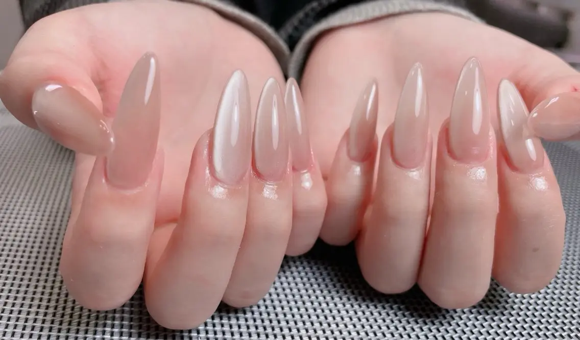 ネイル チークネイル 長さ出し フレンチネイル ジェルネイル 韓国ネイル 中野駅から2分 MEO NAILのネイルデザイン