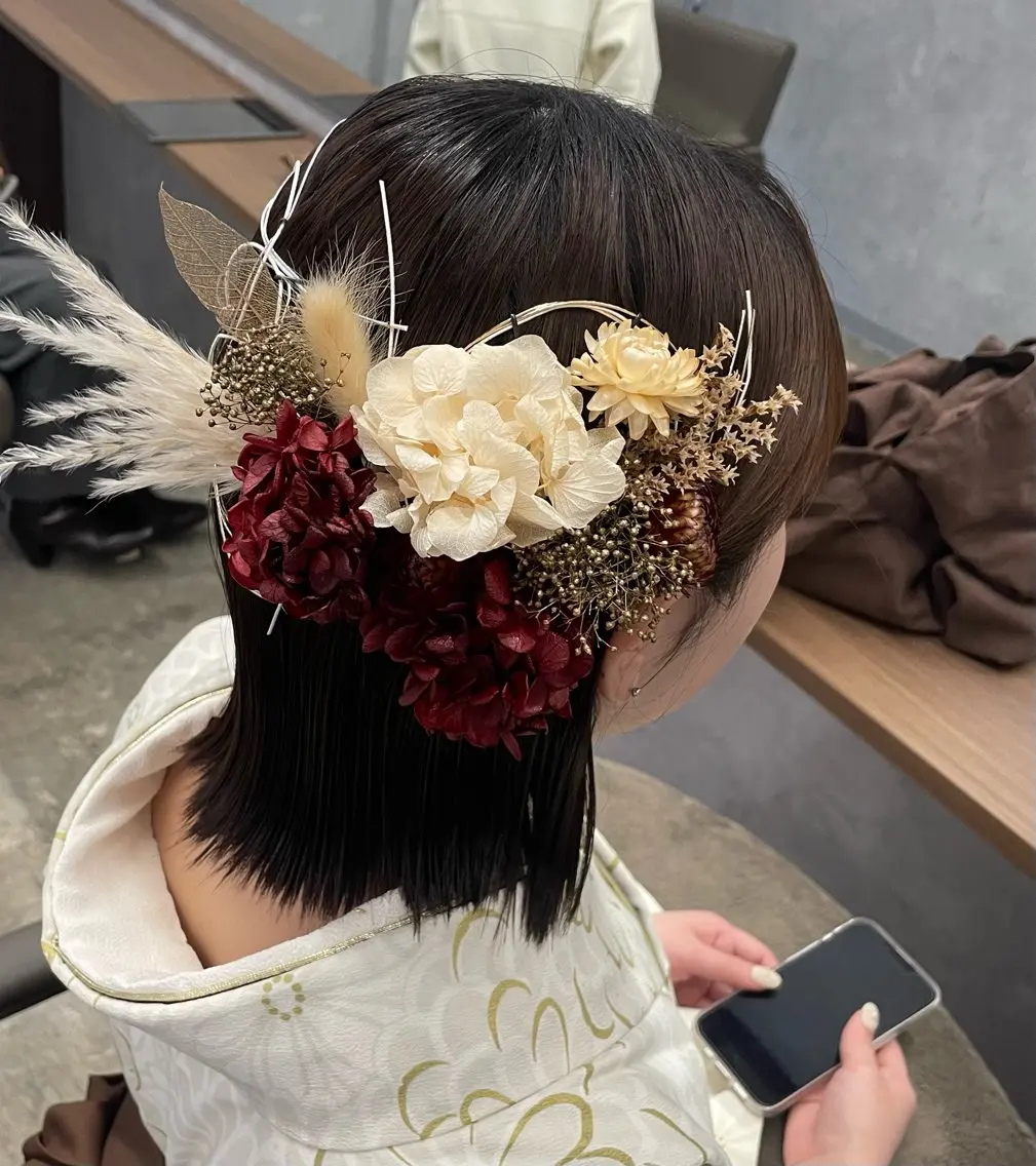 ミディアム 卒業式のヘアスタイル ヘアセット newi宮崎店 ゆきのヘアスタイル