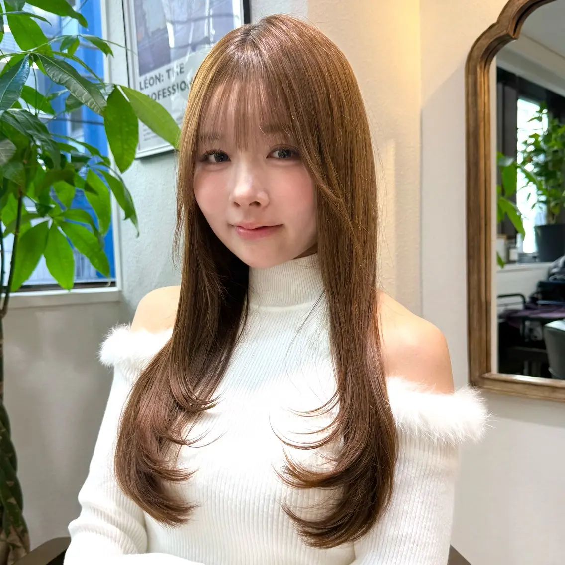 ロング カット ヘアカラー レイヤーカット 縮毛矯正 高杉颯汰のヘアスタイル