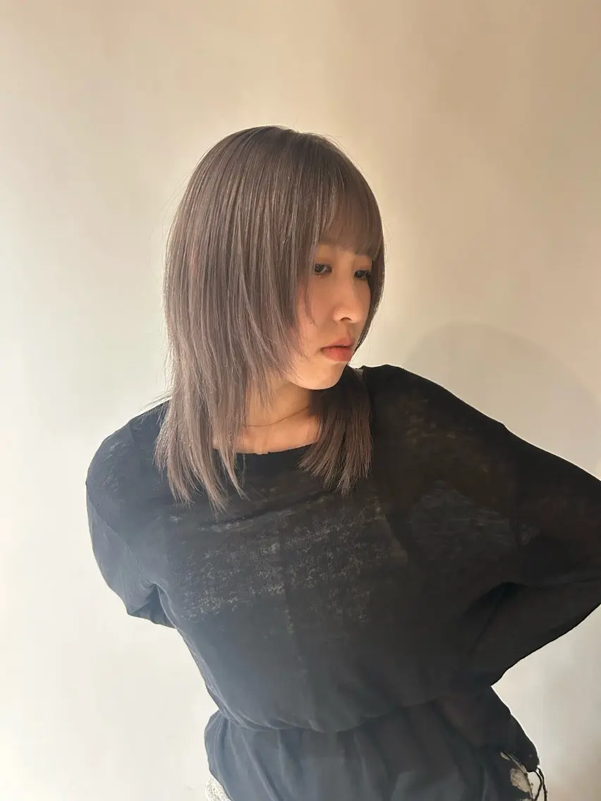 ミディアム カット ヘアカラー トリートメント 成田 渉太郎のヘアスタイル