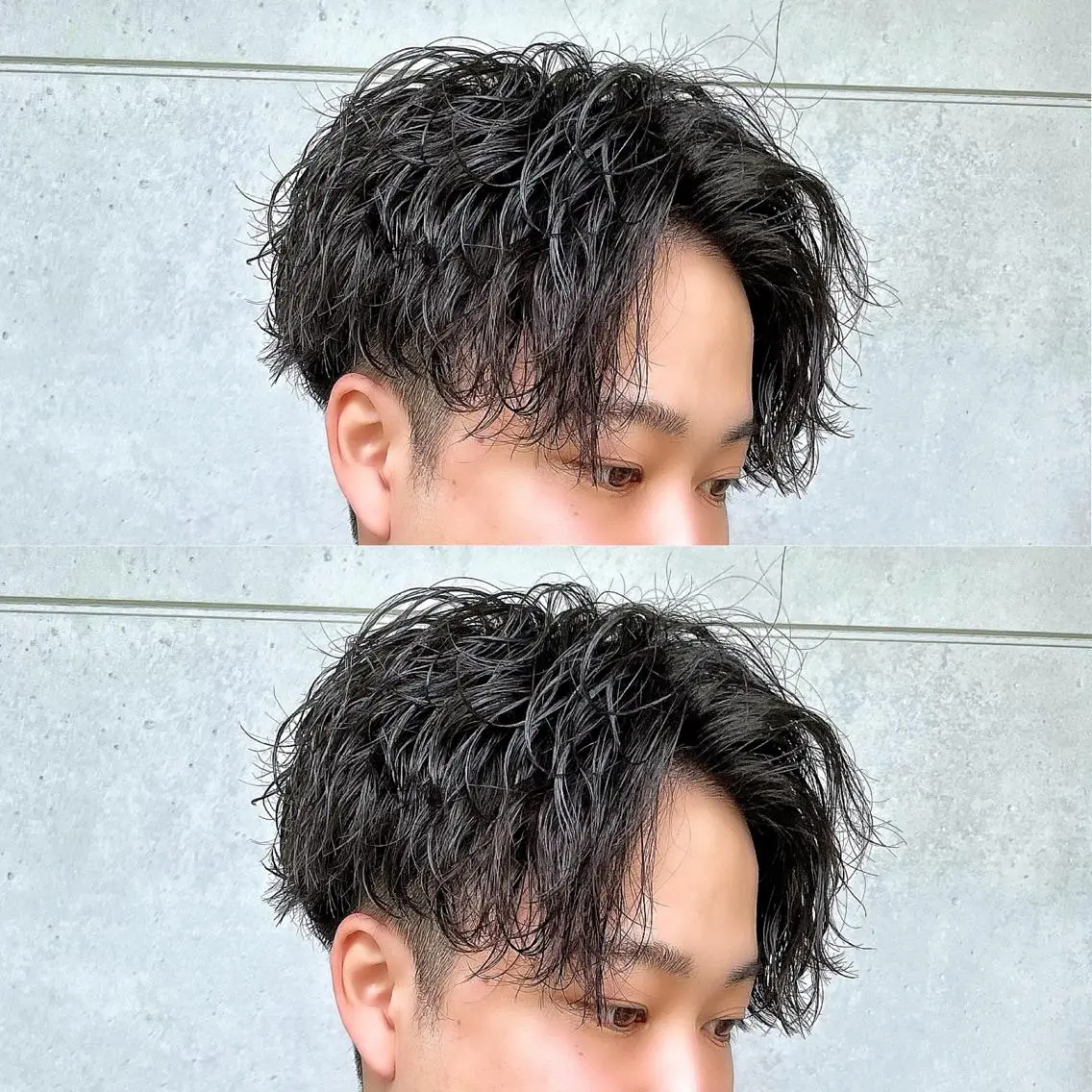 ショート パーマ メンズ センターパート メンズパーマ ツイストスパイラルパーマ スパイラルパーマ メンズヘア特化 崎田 成人のヘアスタイル