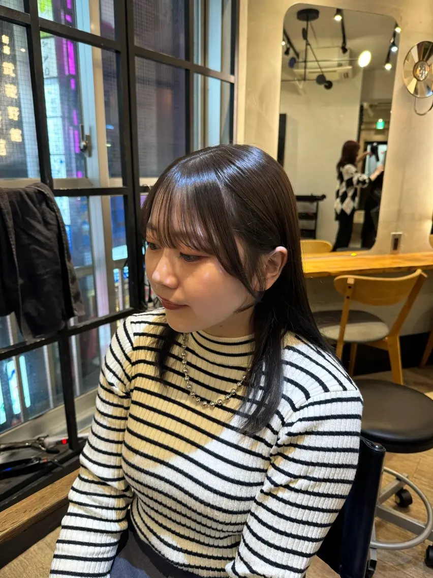 セミロング カット ヘアカラー トリートメント 新宿/顔周りカット +レイヤー＝しずく♩のヘアスタイル