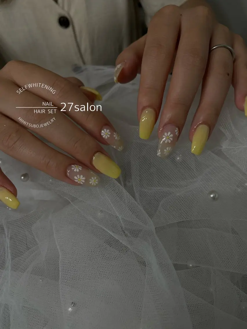 ネイル フラワーネイル ハンドネイル 27salon yuinaのネイルデザイン