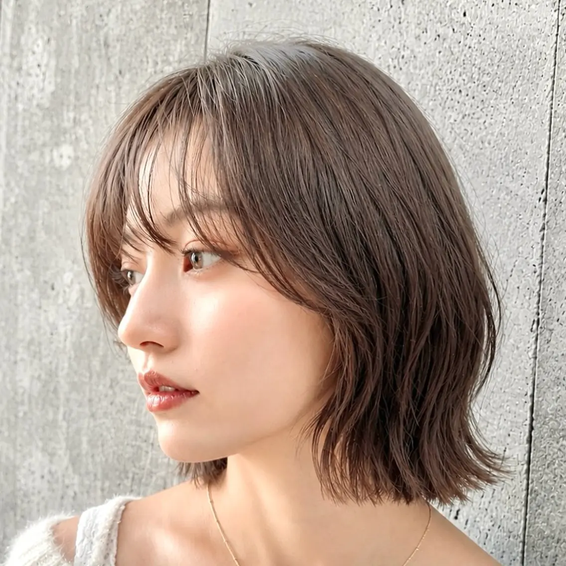 ミディアム カット ヘアカラー トリートメント 髪質改善🦋韓国ヘア /艶髪カラー/ゆうとのヘアスタイル
