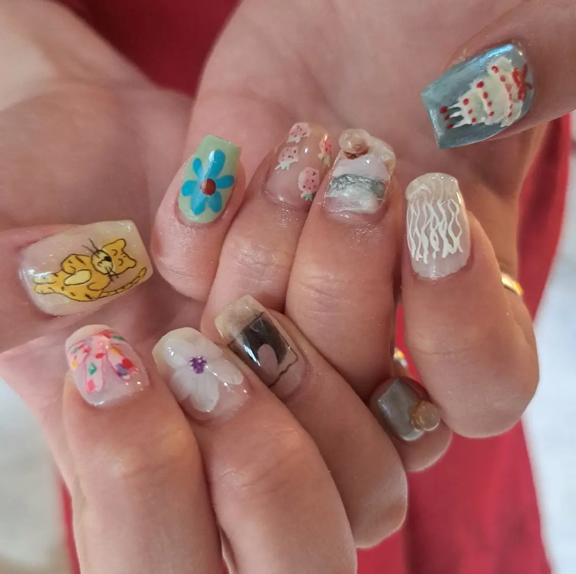 ネイル アートネイル ジェルネイル 韓国ネイル 持ち込み ハンドネイル Nail mood デザイン持ち込みokのネイルデザイン