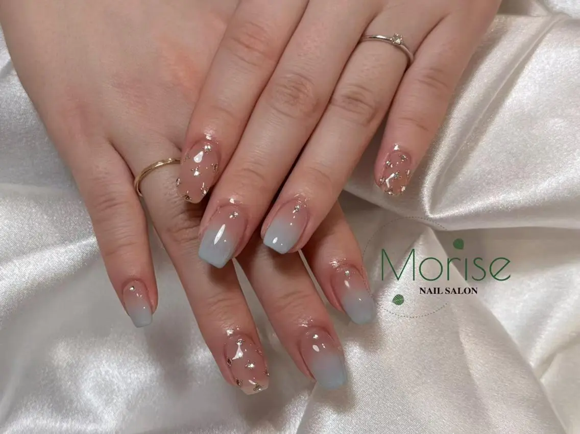 ネイル 持ち込み ハンドネイル ハンドケア MoriseNail Jr研修💜イシダのネイルデザイン