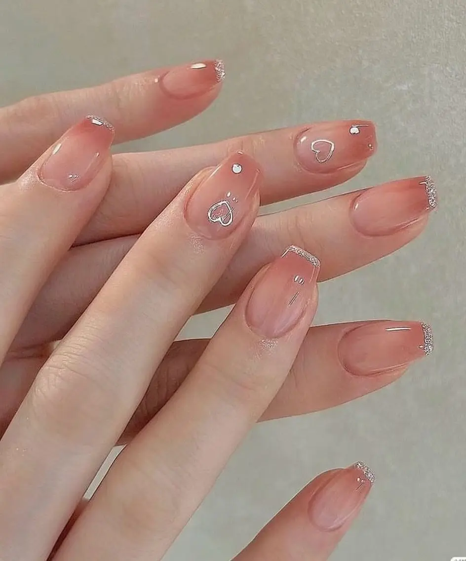 ネイル フレンチネイル ジェルネイル 韓国ネイル マグネットネイル マグネットフレンチ akina nailsのネイルデザイン