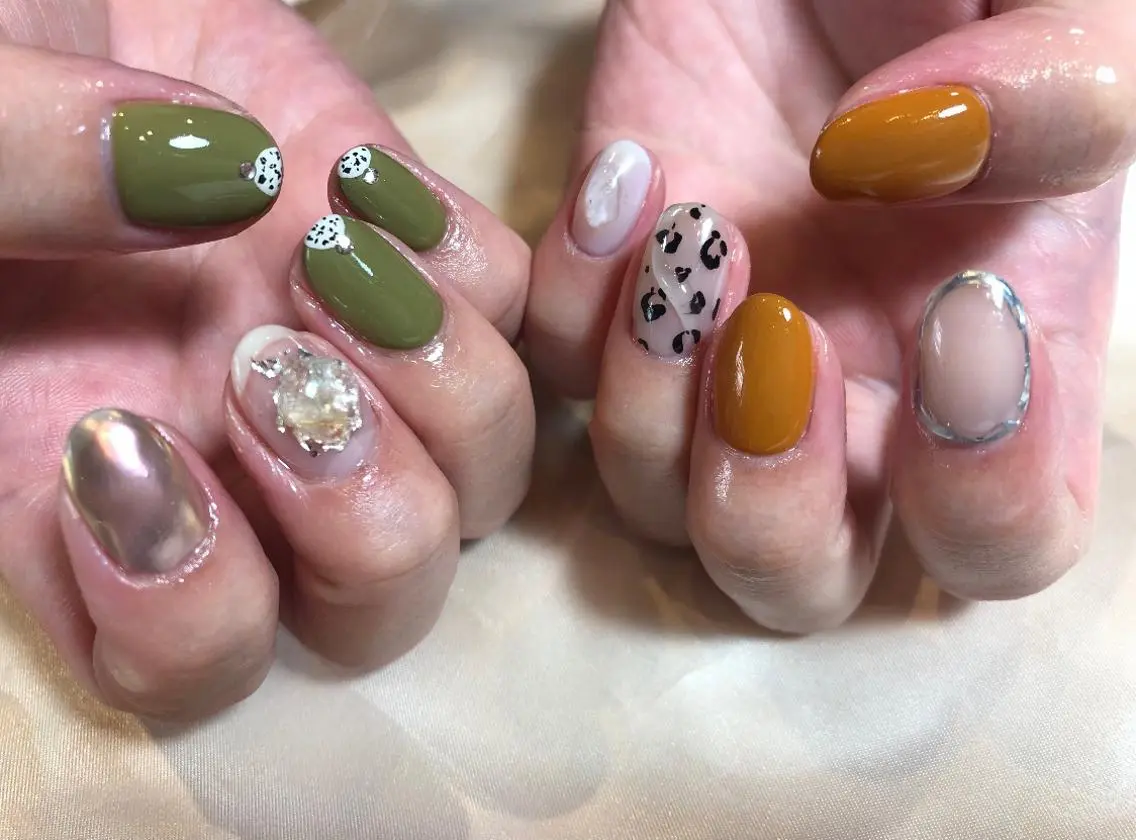ネイル パラあり！フィルイン 美フォルムのネイルデザイン