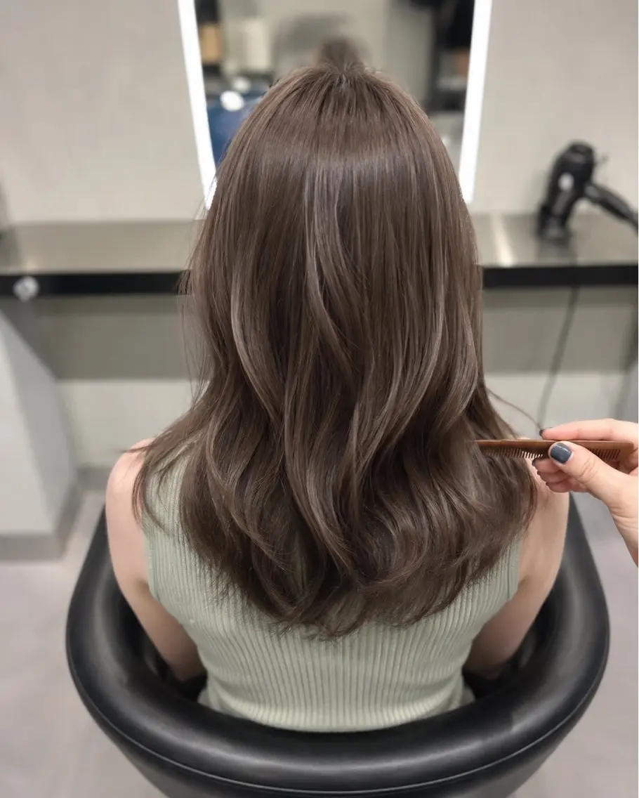 ミディアム カラー ブラウンカラー トリートメント 🌈ウルトワ水素 髪質改善naru🌈のヘアスタイル