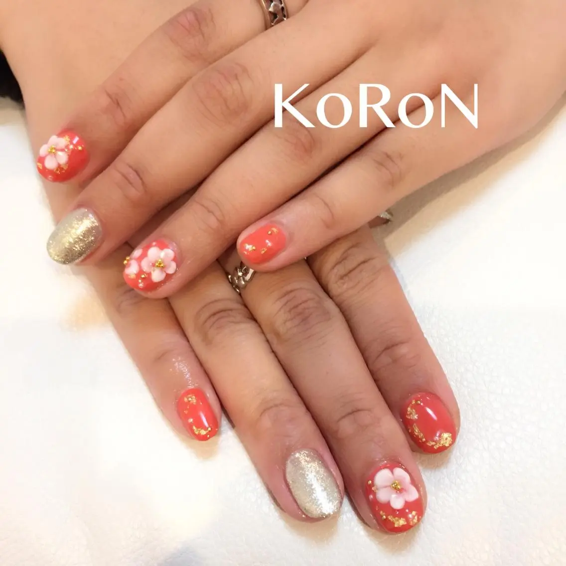 ネイル 成人式 ハンドネイル 自宅サロン鎌倉 KORONのネイルデザイン