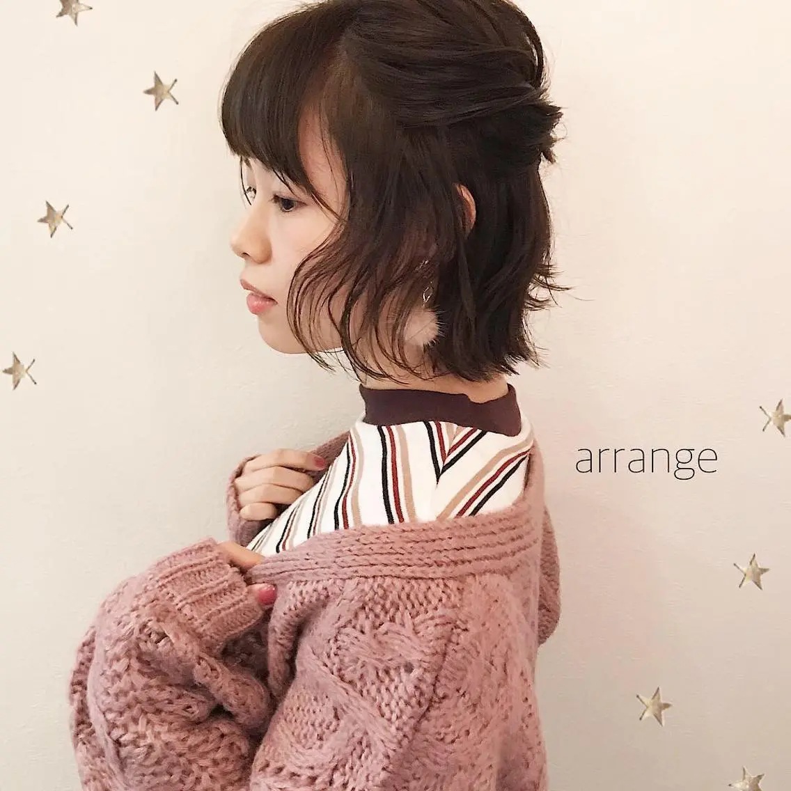 ミディアム ヘアアレンジ 市川 千夏のヘアスタイル
