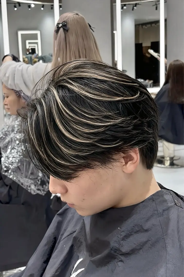 カラー メンズ メンズパーマ ヘアカラー 高崎 堅心のヘアスタイル
