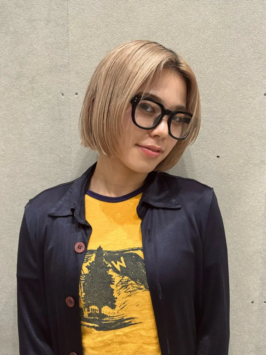 ショート カラー ブロンド ボブ カット ヘアカラー トリートメント ヘアセット センスをお届けします 大谷将生infpのヘアスタイル