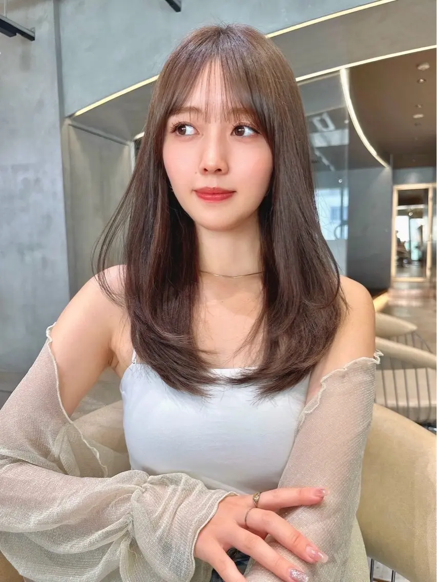 《ツヤツヤ髪目指したい人へ💕》似合わせカット+うる艶透明感カラー+ライトトリートメント🤍💖の写真