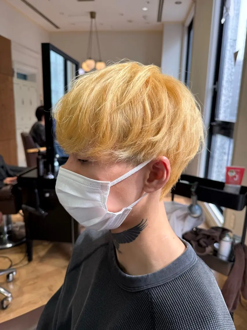 ショート メンズ メンズパーマ 溝口 槙里也のヘアスタイル