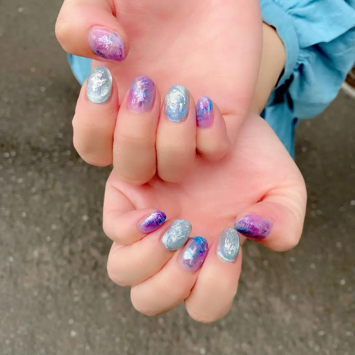 ネイル ニュアンスネイル ぷっくりネイル 夏ネイル ハンドネイル Salon Ｋのネイルデザイン