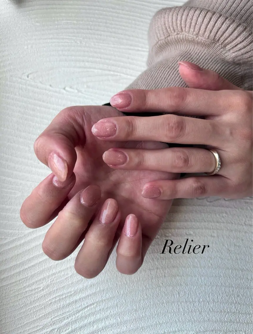 ネイル フラッシュネイル フラッシュマグ シンプルネイル ハンドネイル Relier ルリエ ayakaのネイルデザイン